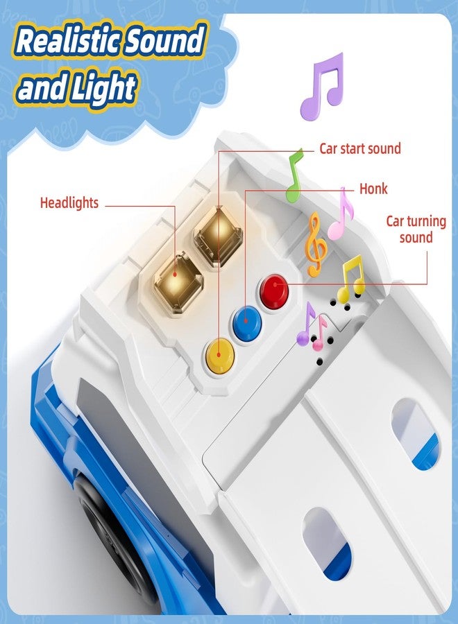 AuroTops Boy Toys Age 3 4 5 6 Year Old Boy Gifts for Kids Gifts Toy Trucks with Light & Sounds Toys for Kids Age 3 4 5 6 7 8 Years Old,Include Eejection&Shooting Truck,4 Racing Cars - Image 3